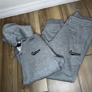 Converse Gray Hoodie and Sweatpants Set